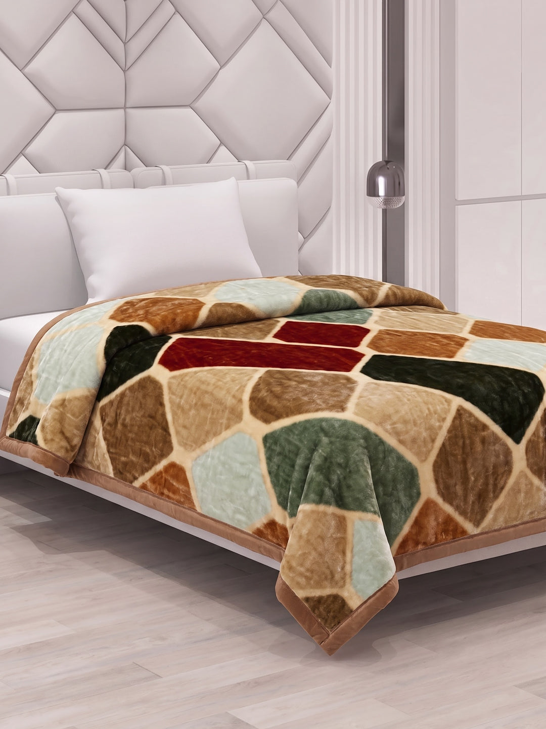 Printed Single Bed 2 Ply 890 GSM Blanket for Winter (Lavish), Weight 3.15 kg