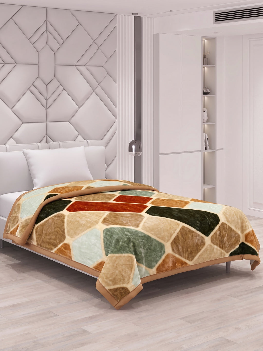 Printed Single Bed 2 Ply 890 GSM Blanket for Winter (Lavish), Weight 3.15 kg