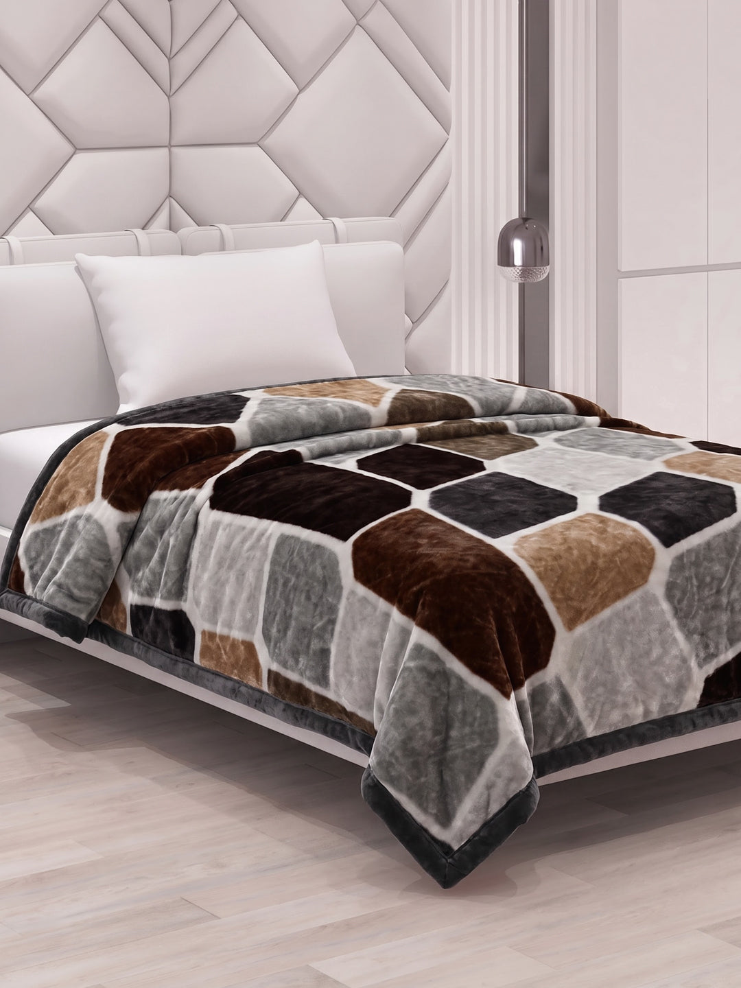 Printed Single Bed 2 Ply 890 GSM Blanket for Winter (Lavish), Weight 3.15 kg