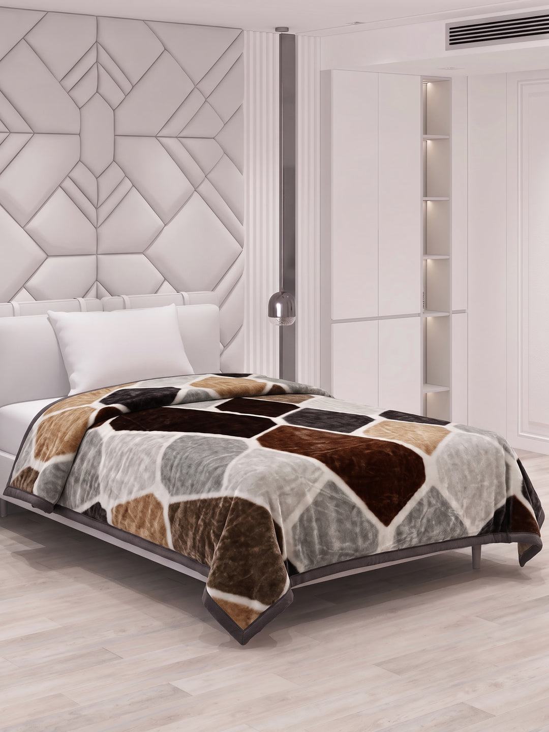 Printed Single Bed 2 Ply 890 GSM Blanket for Winter (Lavish), Weight 3.15 kg