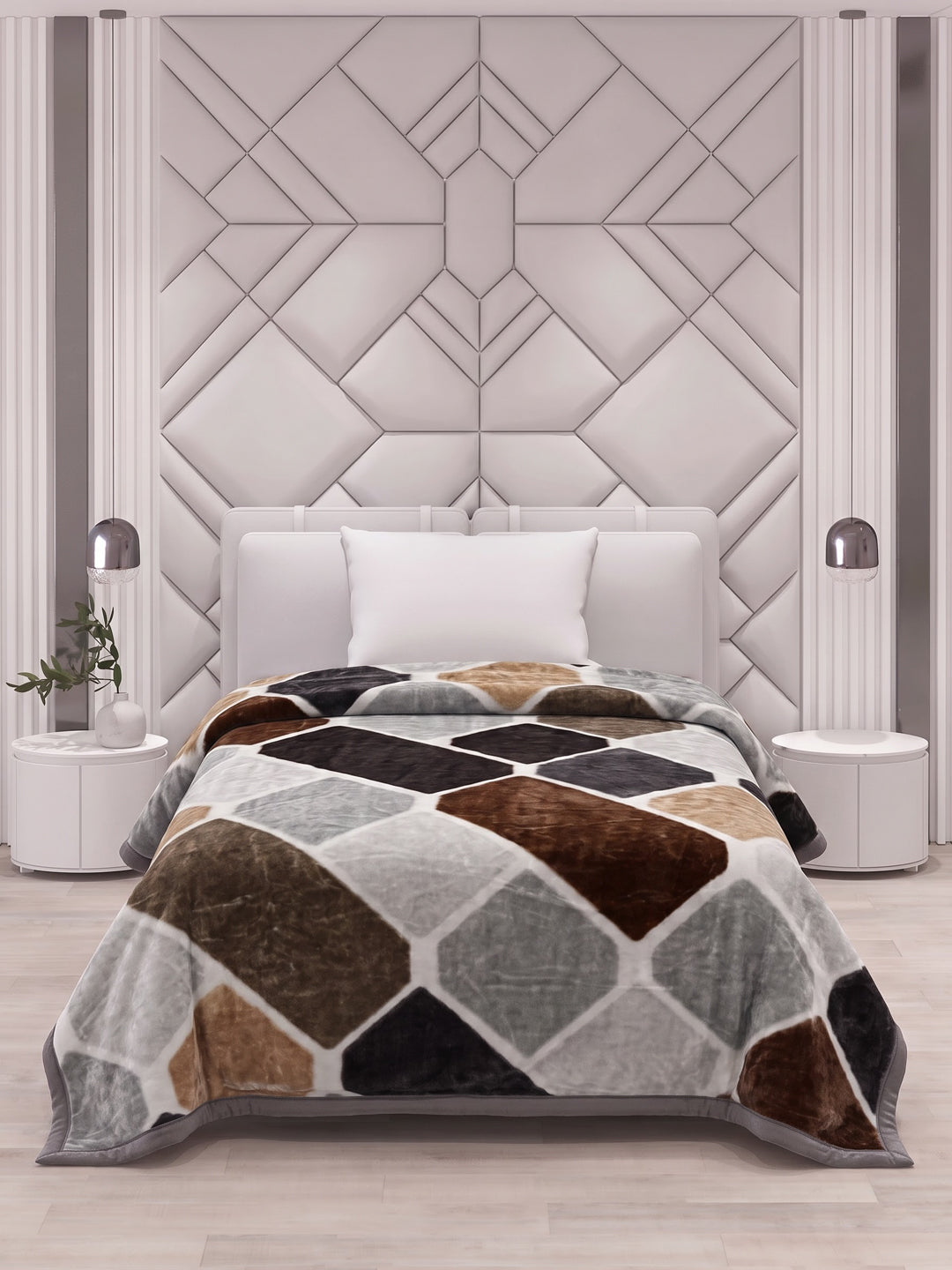 Printed Single Bed 2 Ply 890 GSM Blanket for Winter (Lavish), Weight 3.15 kg