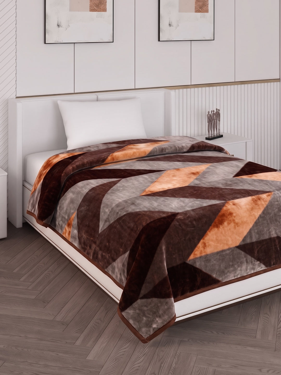 Printed Single Bed 2 Ply 890 GSM Blanket for Winter (Lavish), Weight 3.15 kg