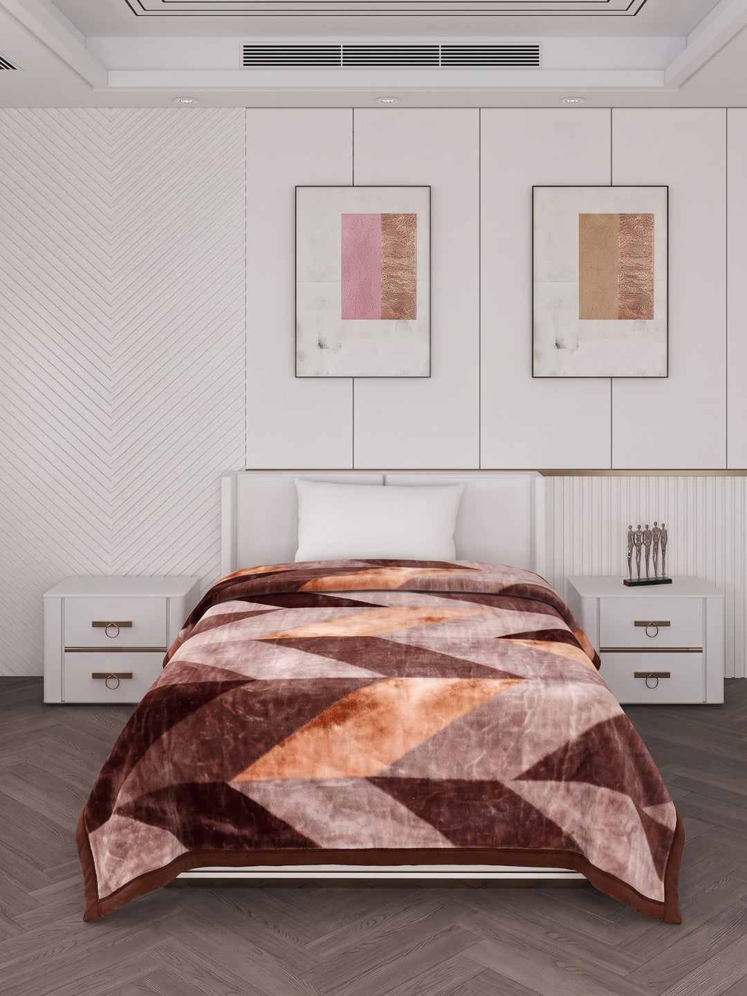 Printed Single Bed 2 Ply 890 GSM Blanket for Winter (Lavish), Weight 3.15 kg