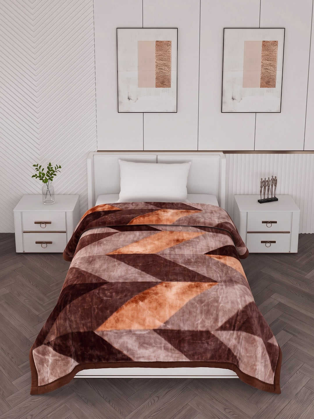 Printed Single Bed 2 Ply 890 GSM Blanket for Winter (Lavish), Weight 3.15 kg