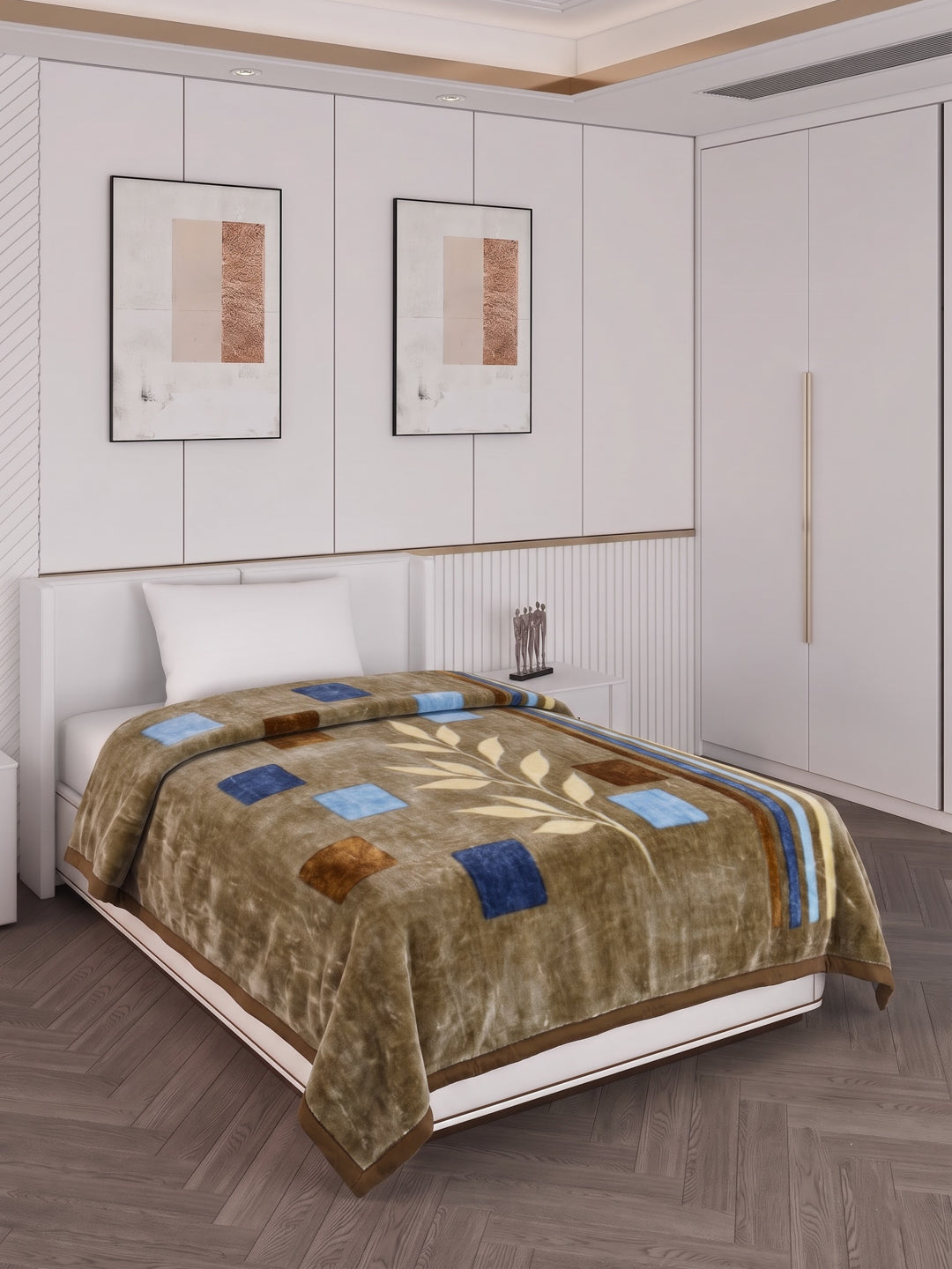 Printed Single Bed 2 Ply 890 GSM Blanket for Winter (Lavish), Weight 3.15 kg