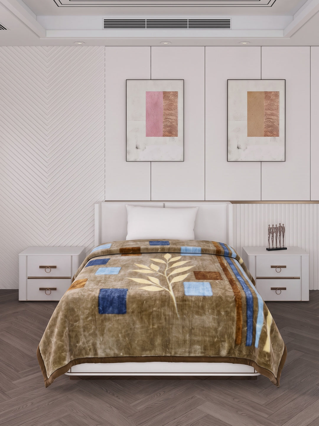Printed Single Bed 2 Ply 890 GSM Blanket for Winter (Lavish), Weight 3.15 kg