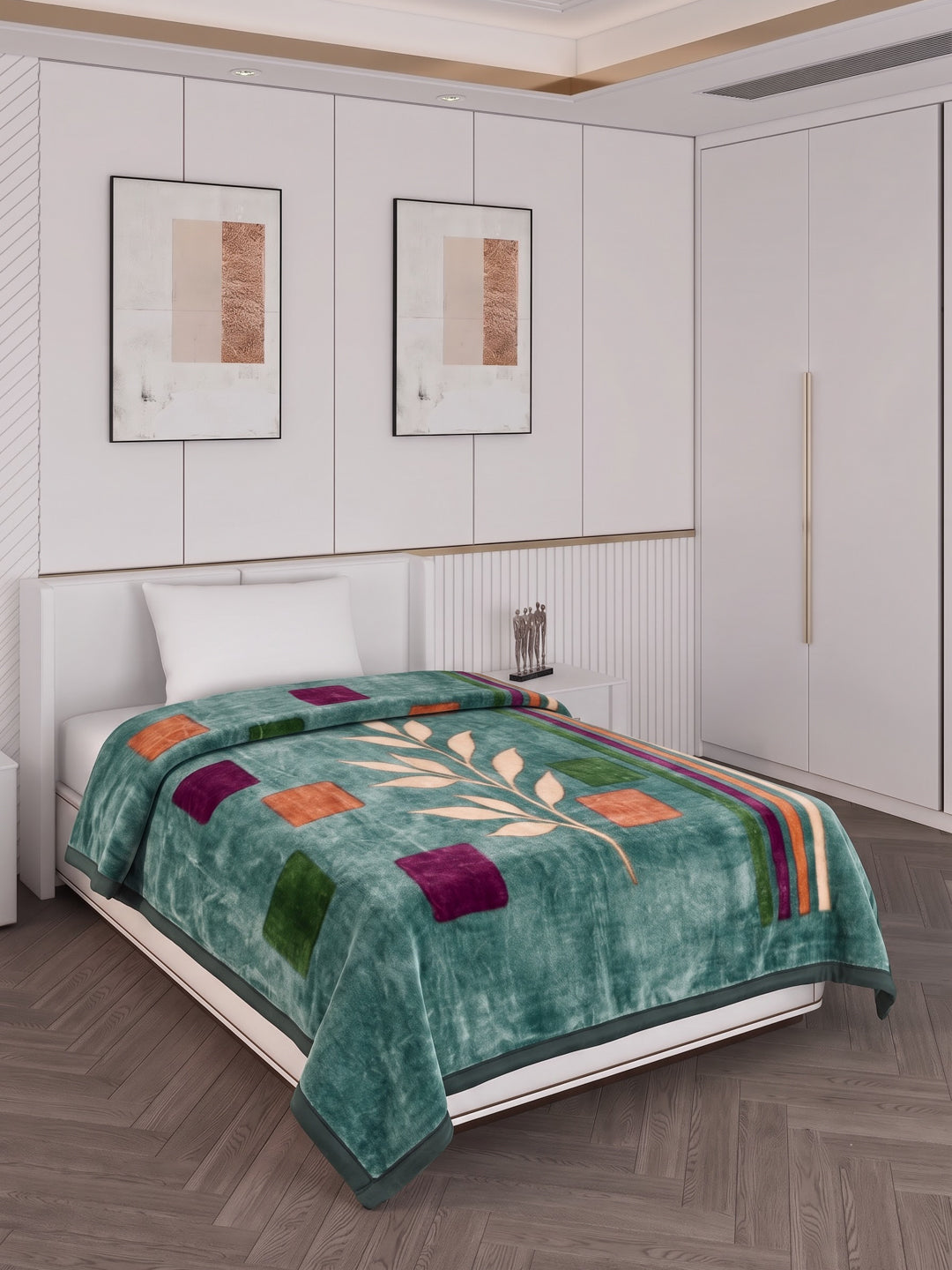 Printed Single Bed 2 Ply 890 GSM Blanket for Winter (Lavish), Weight 3.15 kg