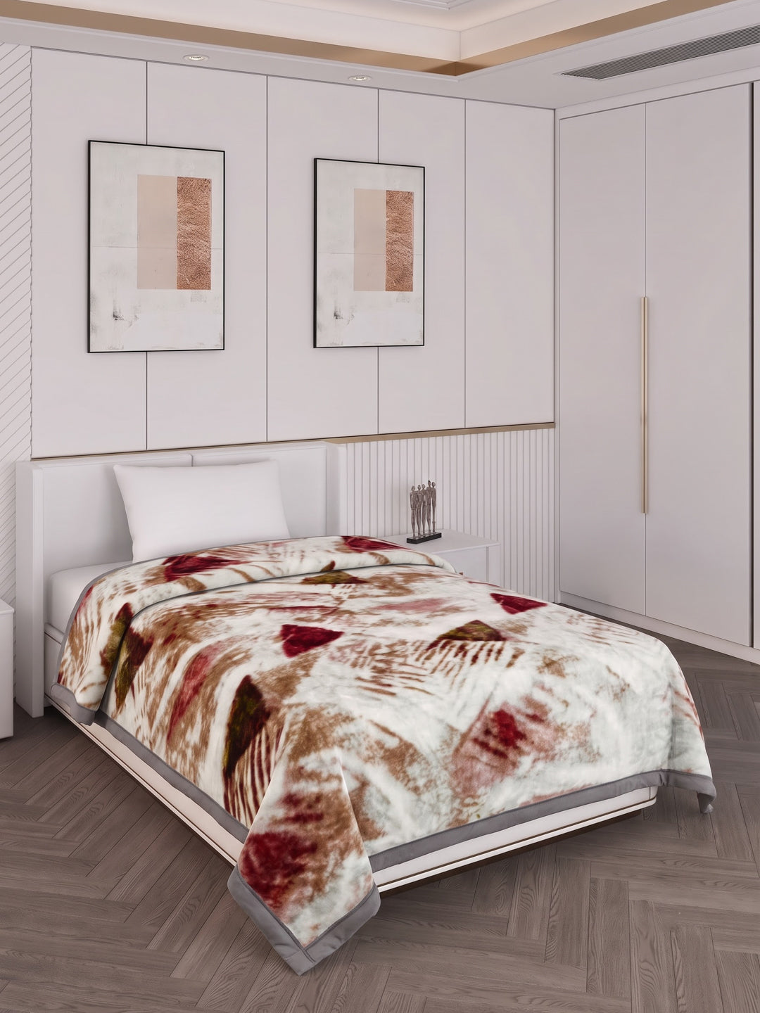 Printed Single Bed 2 Ply 890 GSM Blanket for Winter (Lavish), Weight 3.15 kg