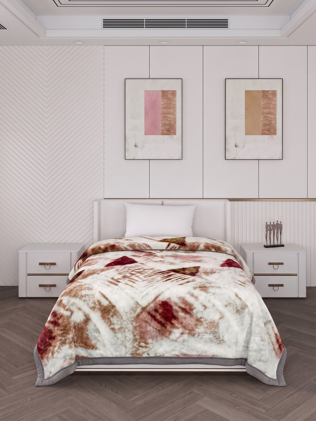 Printed Single Bed 2 Ply 890 GSM Blanket for Winter (Lavish), Weight 3.15 kg