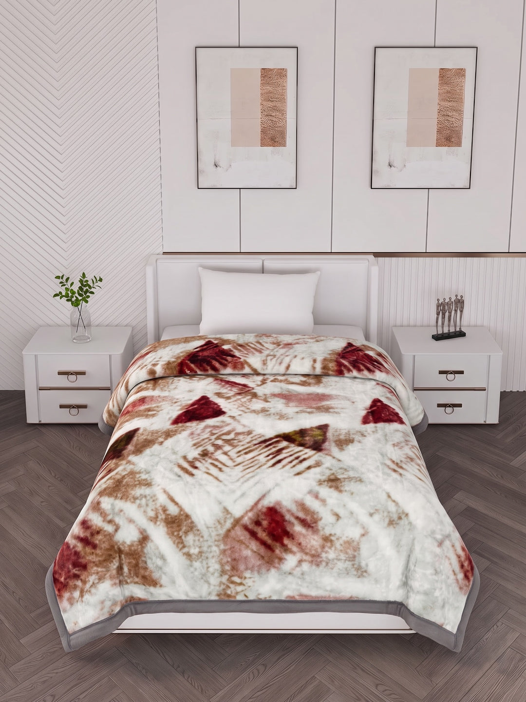 Printed Single Bed 2 Ply 890 GSM Blanket for Winter (Lavish), Weight 3.15 kg