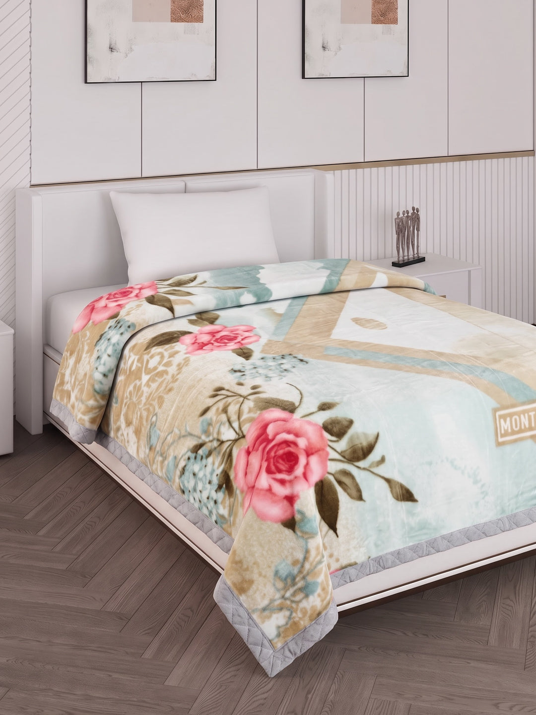 Printed Single Bed 2 Ply 890 GSM Blanket for Winter (Lavish Plus), Weight 3.15 kg