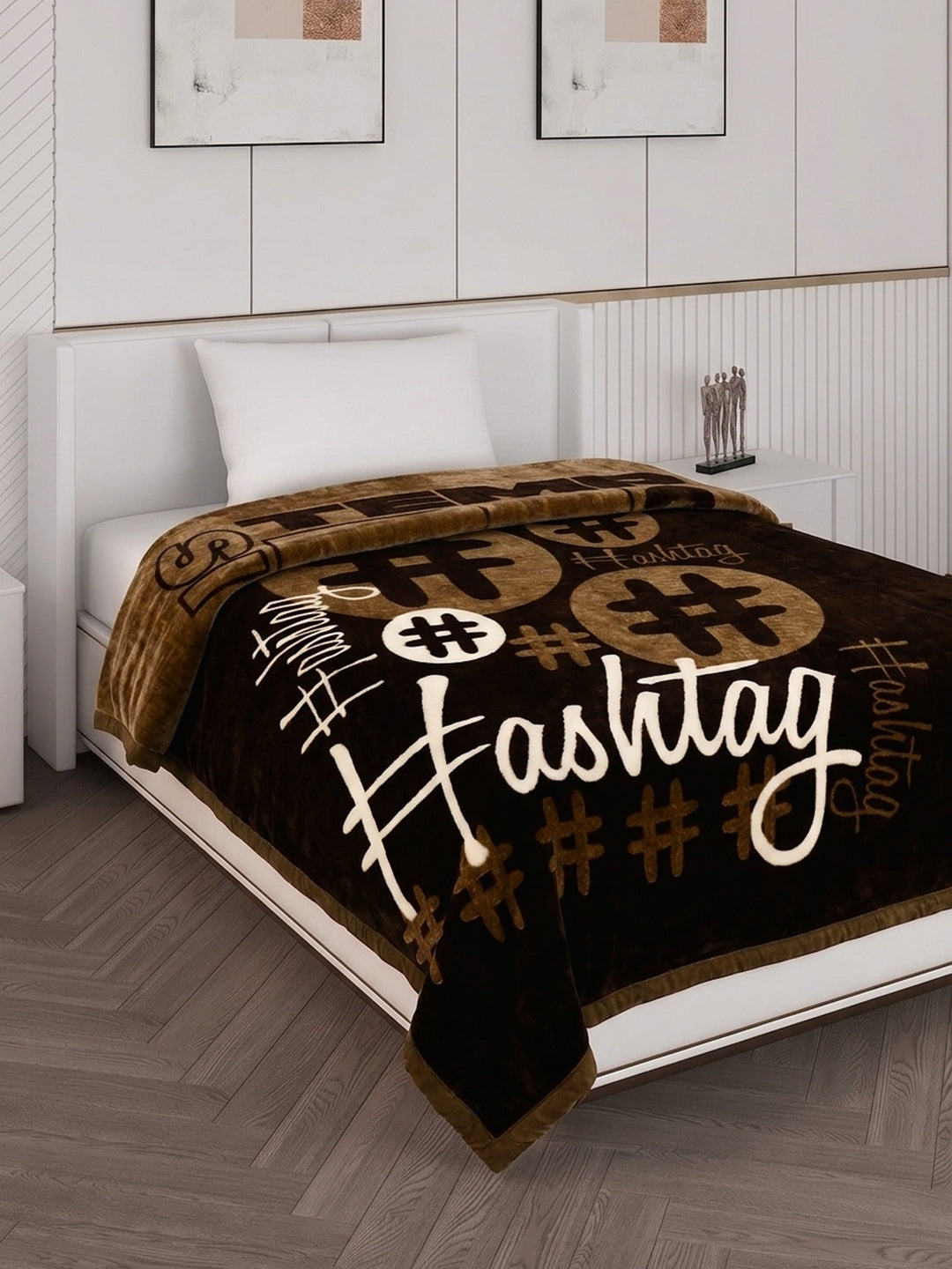 Printed Single Bed 2 Ply 890 GSM Blanket for Winter (Livo), Weight 3.15 kg