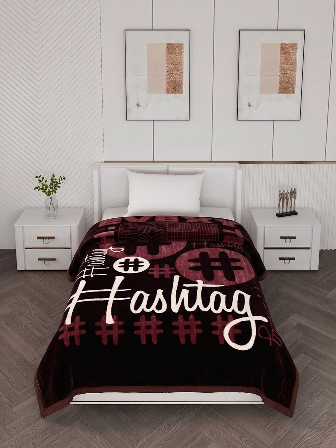 Printed Single Bed 2 Ply 890 GSM Blanket for Winter (Livo), Weight 3.15 kg