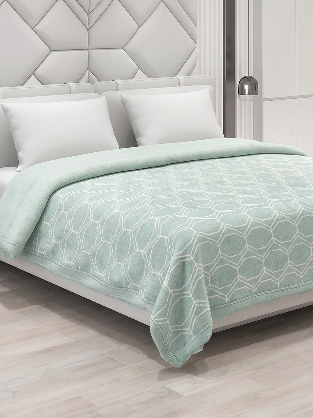 Printed Double Bed 2 Ply 470 GSM Blanket for Winter (Monaco), Weight 2.5 kg