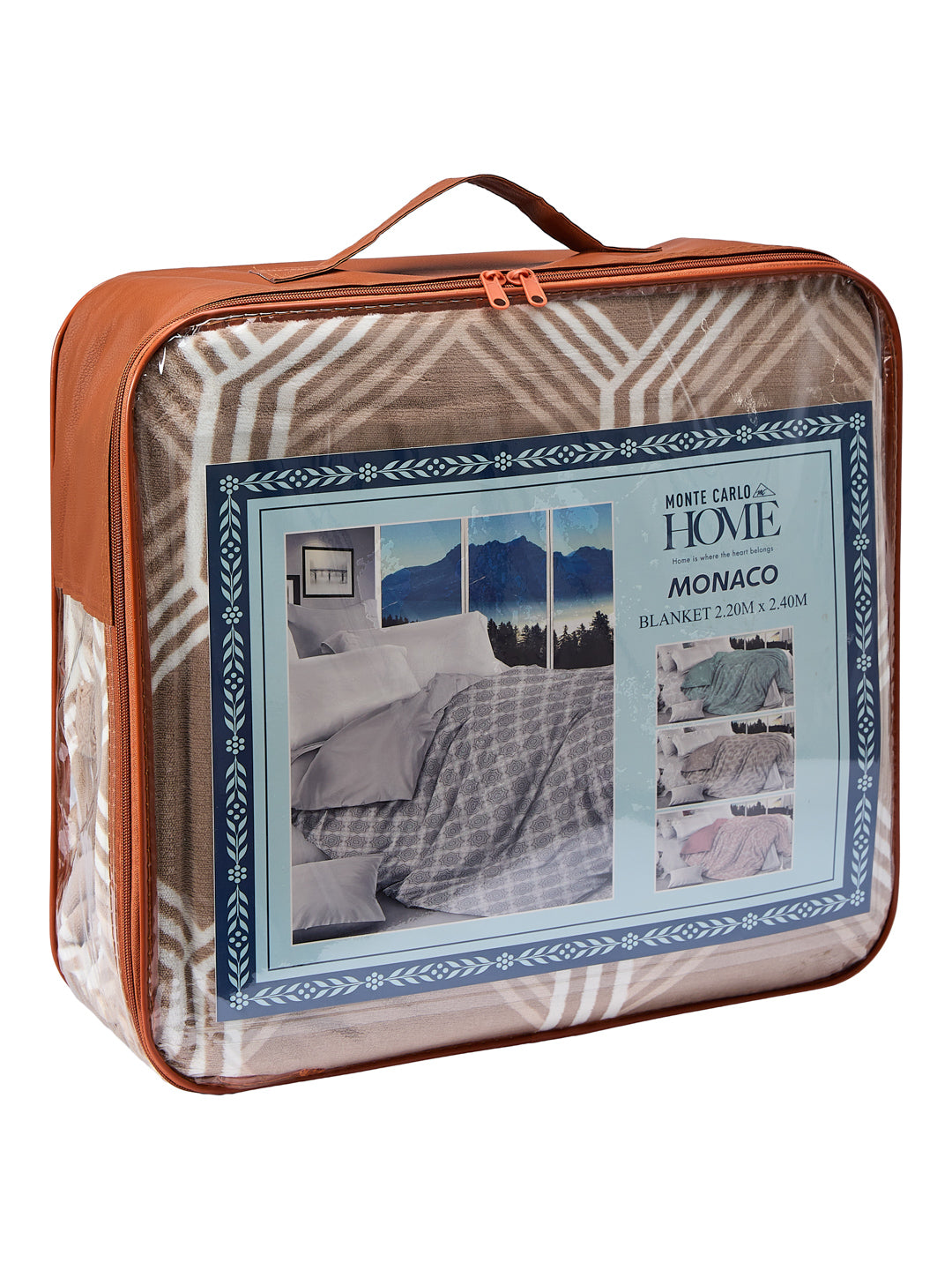 Printed Double Bed 2 Ply 470 GSM Blanket for Winter (Monaco), Weight 2.5 kg