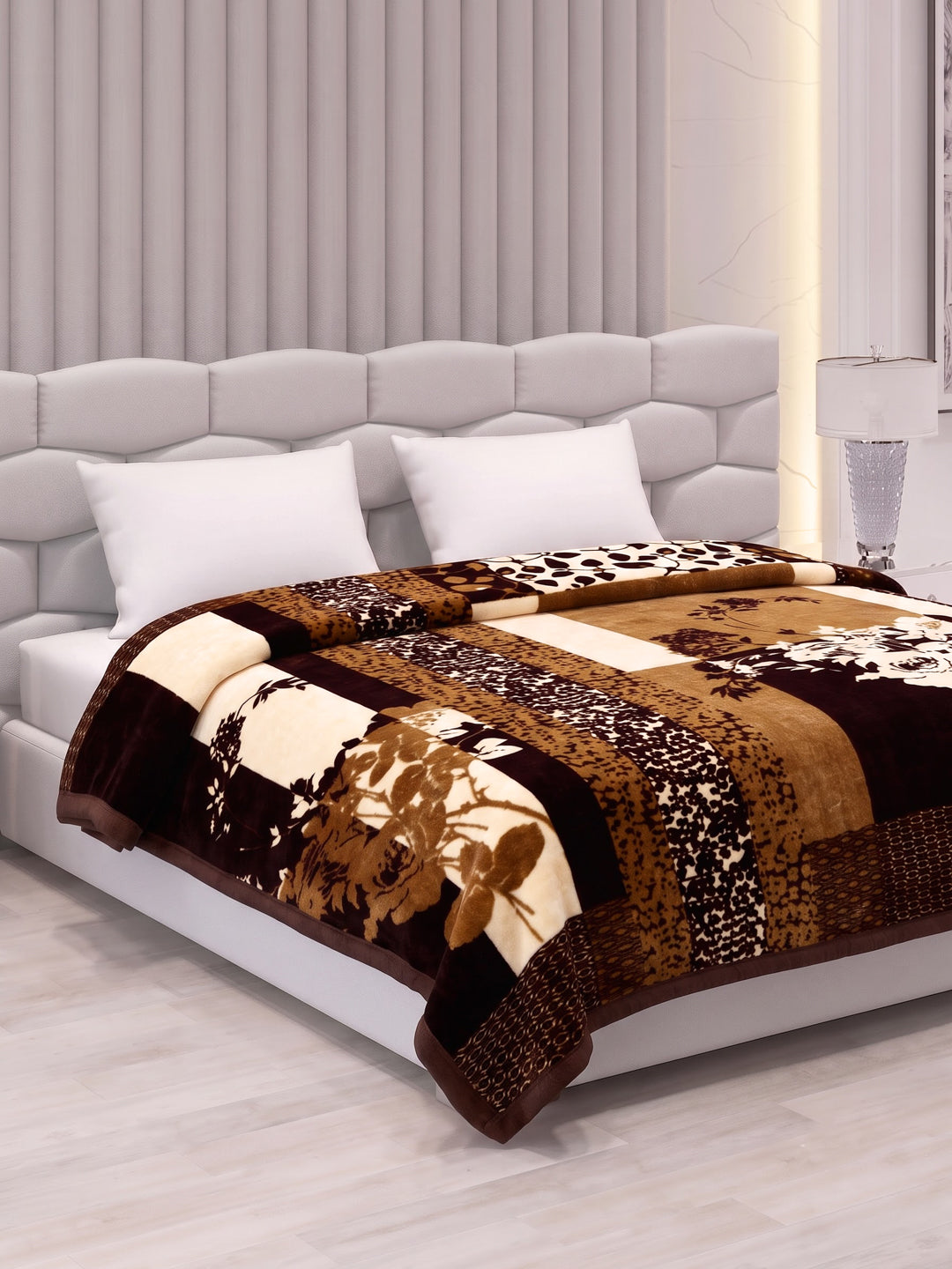 Printed Double Bed 2 Ply 870 GSM Blanket for Winter (Moon Valley), Weight 4.6 kg