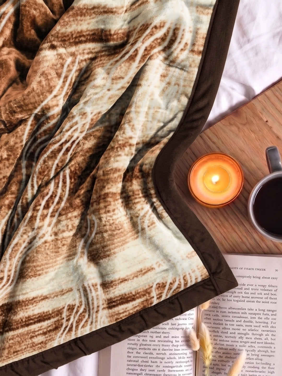 Printed Double Bed 2 Ply 870 GSM Blanket for Winter (Moon Valley), Weight 4.6 kg
