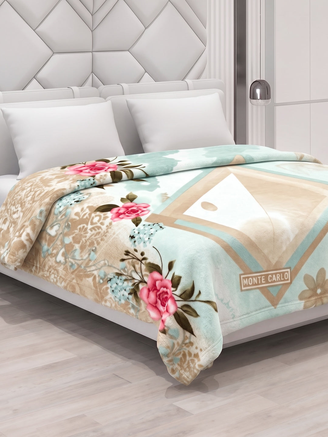Printed Double Bed 2 Ply 870 GSM Blanket for Winter (Moon Valley Plus), Weight 4.6 kg
