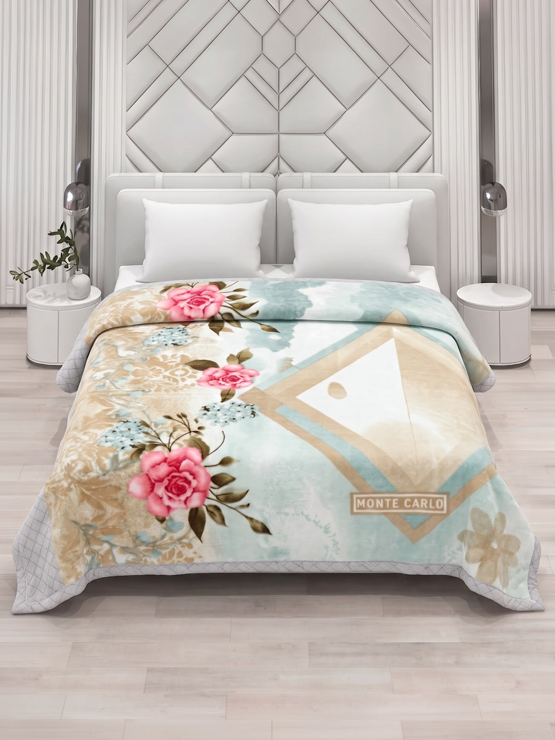 Printed Double Bed 2 Ply 870 GSM Blanket for Winter (Moon Valley Plus), Weight 4.6 kg