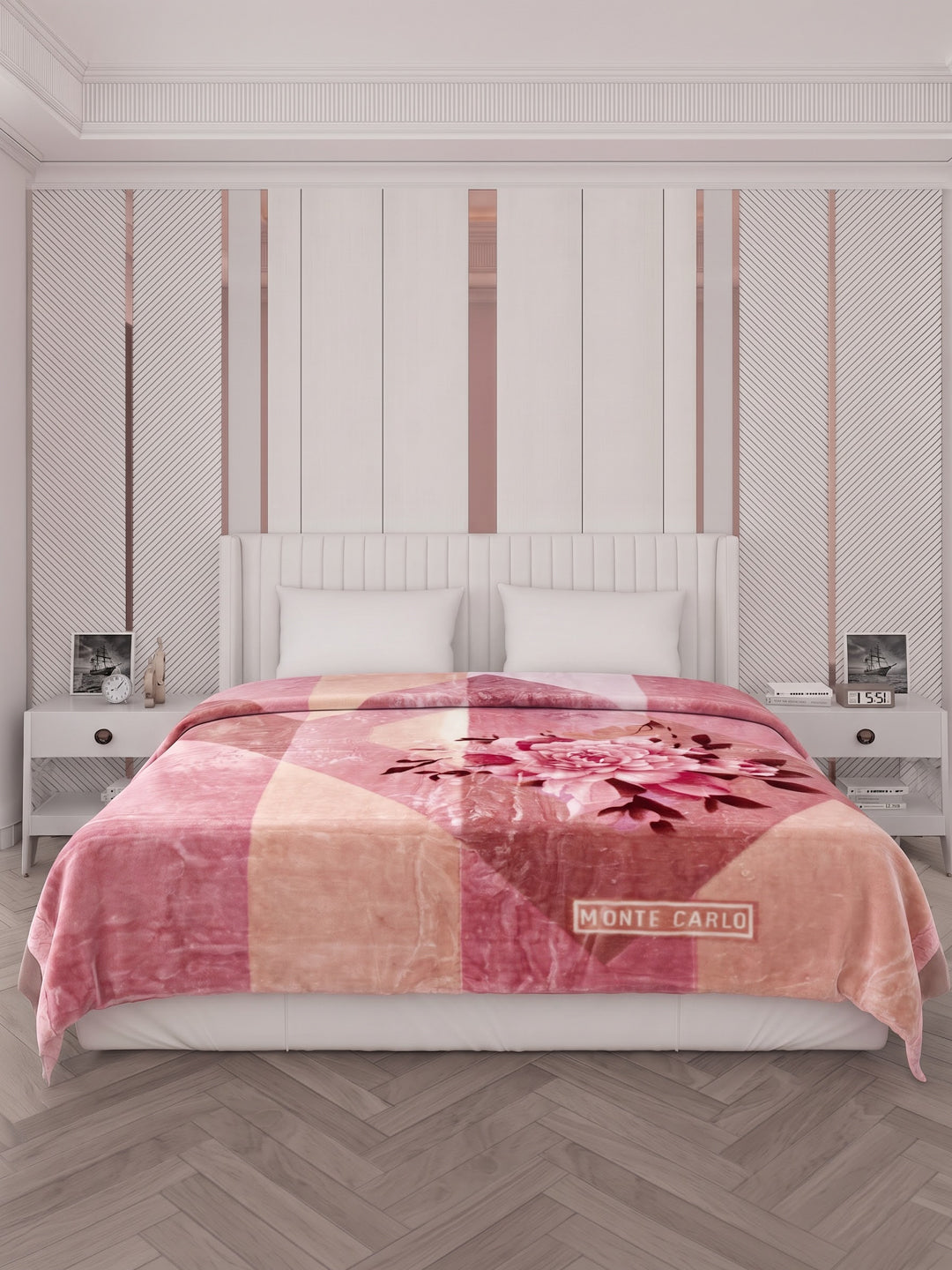 Printed Double Bed 2 Ply 870 GSM Blanket for Winter (Moon Valley Plus), Weight 4.6 kg
