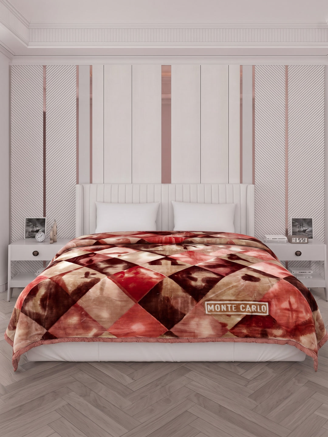Printed Double Bed 2 Ply 870 GSM Blanket for Winter (Moon Valley Plus), Weight 4.6 kg
