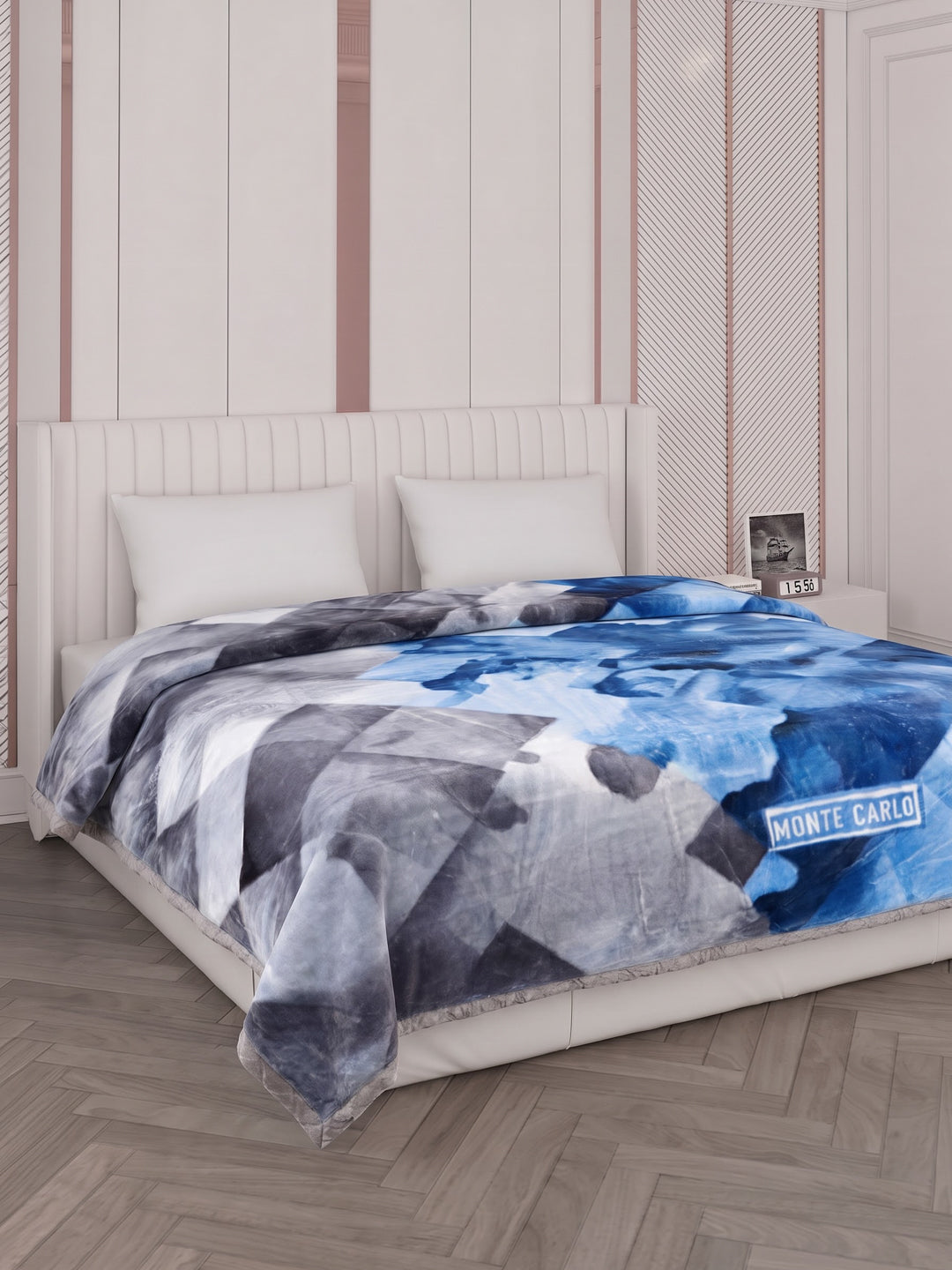 Printed Double Bed 2 Ply 870 GSM Blanket for Winter (Moon Valley Plus), Weight 4.6 kg