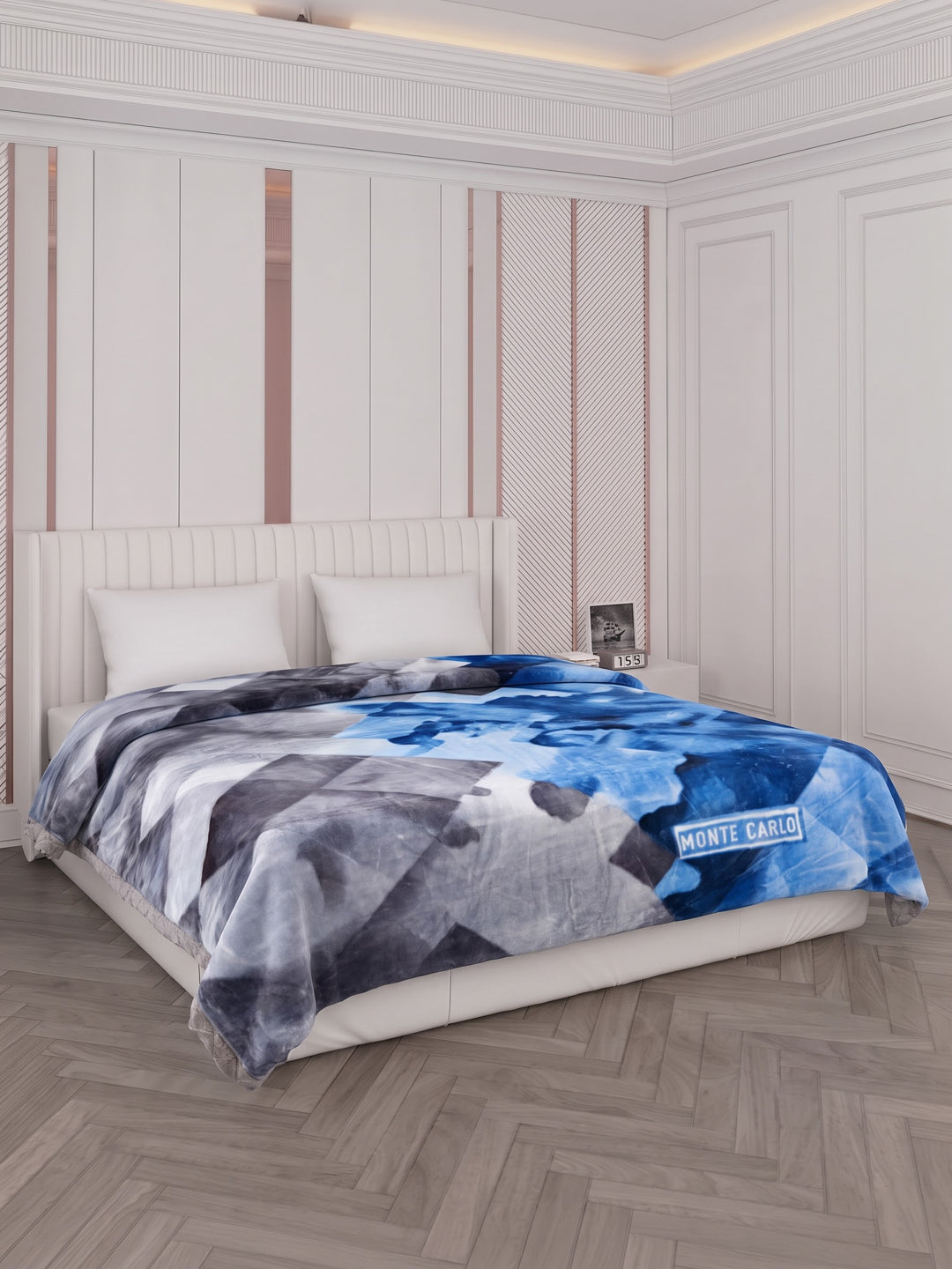 Printed Double Bed 2 Ply 870 GSM Blanket for Winter (Moon Valley Plus), Weight 4.6 kg