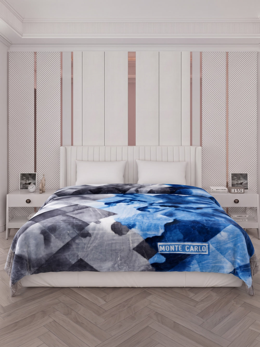 Printed Double Bed 2 Ply 870 GSM Blanket for Winter (Moon Valley Plus), Weight 4.6 kg