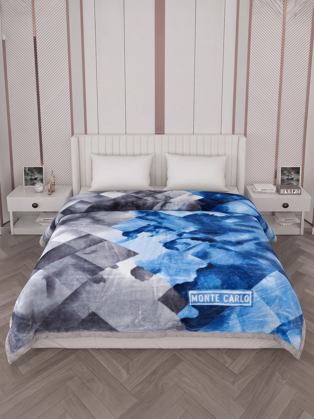 Printed Double Bed 2 Ply 870 GSM Blanket for Winter (Moon Valley Plus), Weight 4.6 kg
