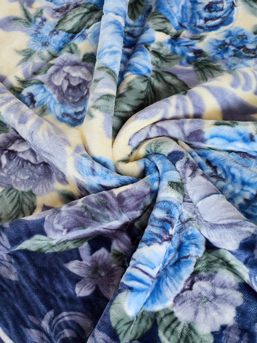 Floral Print Double Bed 3 Ply 950 GSM Blanket for Winter (Nagina), Weight 5 kg