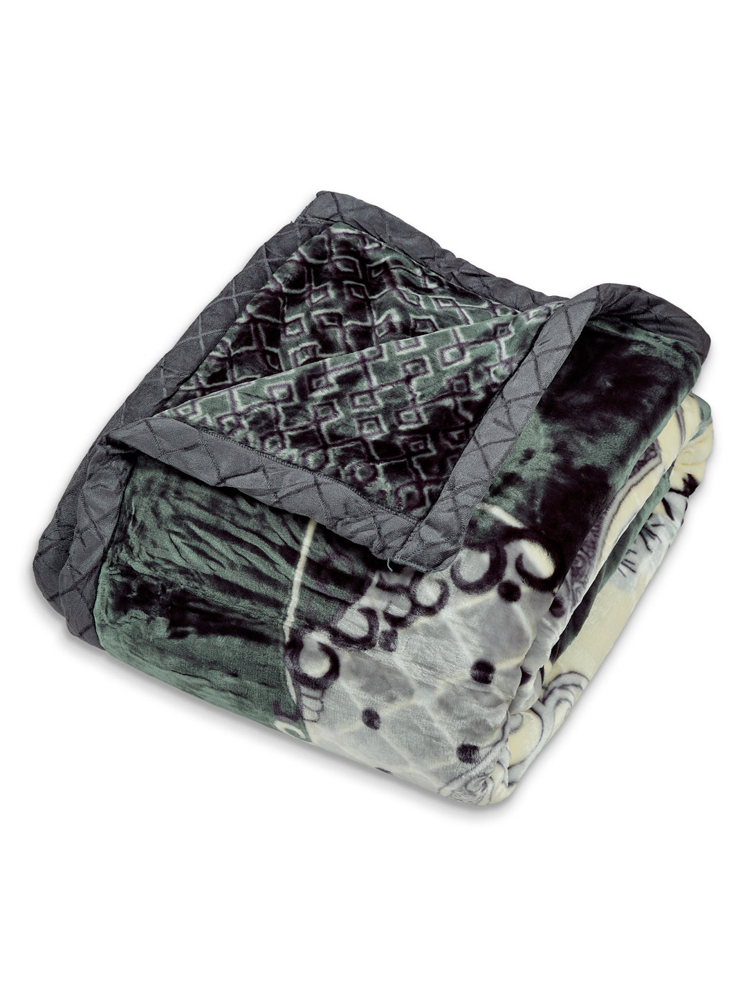 Floral Print Double Bed 3 Ply 950 GSM Blanket for Winter (Nagina), Weight 5 kg