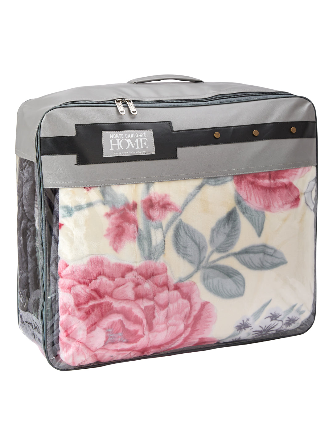 Floral Print Double Bed 3 Ply 950 GSM Blanket for Winter (Nagina), Weight 5 kg