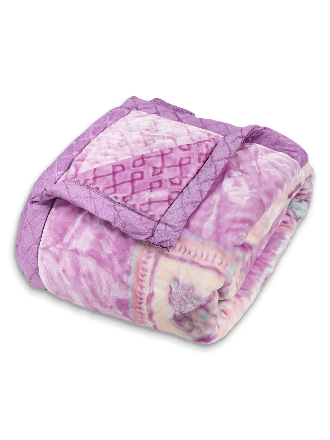 Floral Print Double Bed 3 Ply 950 GSM Blanket for Winter (Nagina), Weight 5 kg