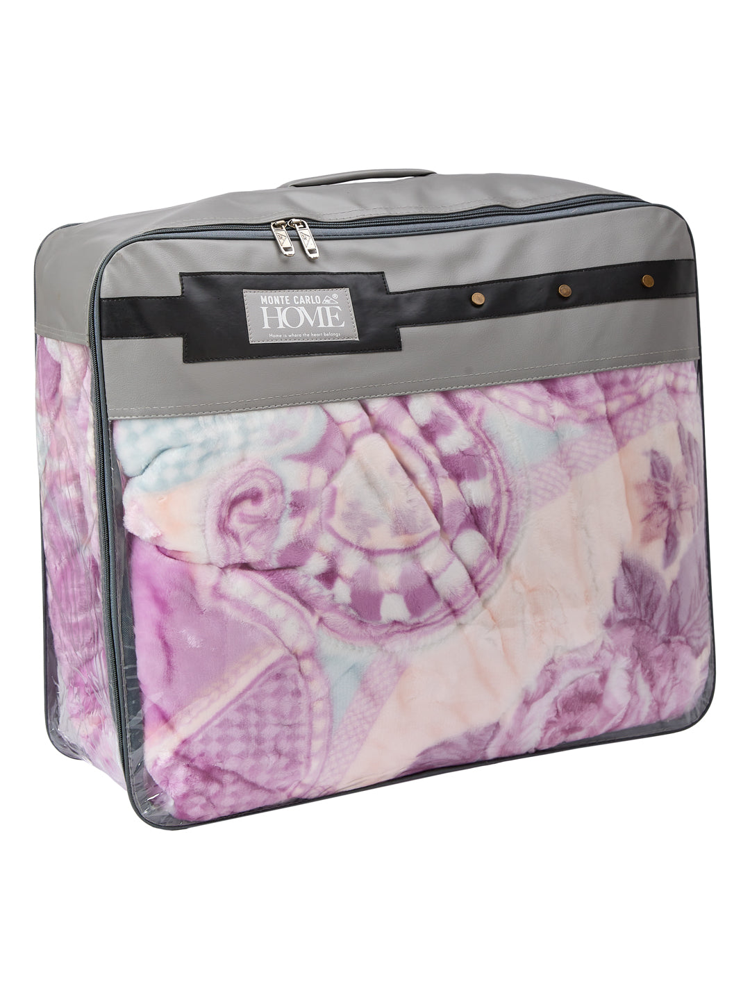 Floral Print Double Bed 3 Ply 950 GSM Blanket for Winter (Nagina), Weight 5 kg