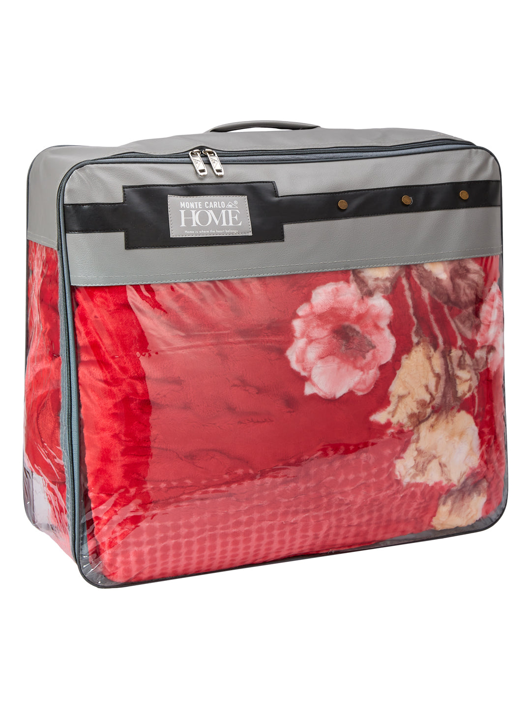 Floral Print Double Bed 3 Ply 950 GSM Blanket for Winter (Nagina), Weight 5 kg