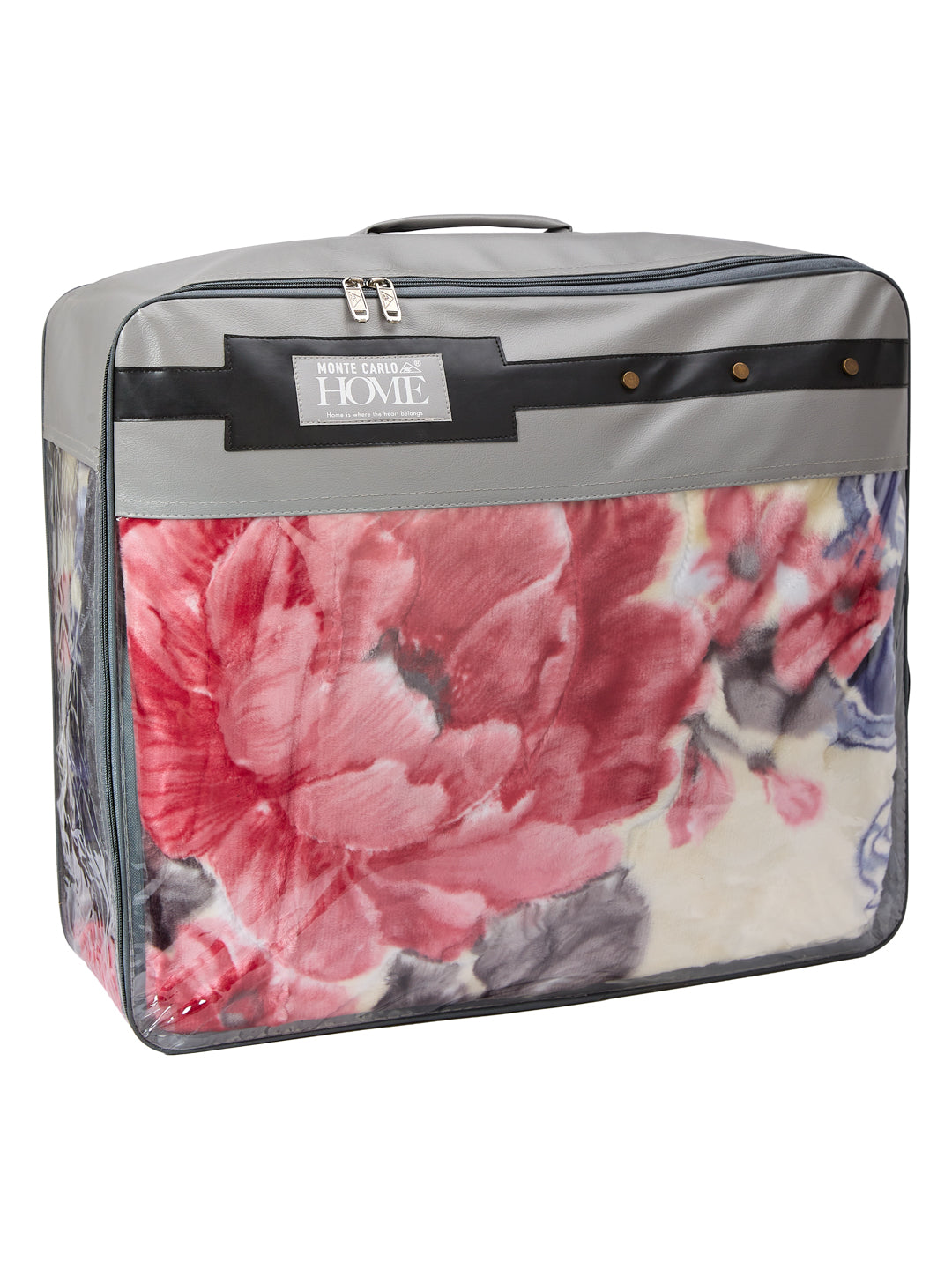 Floral Print Double Bed 3 Ply 950 GSM Blanket for Winter (Nagina), Weight 5 kg