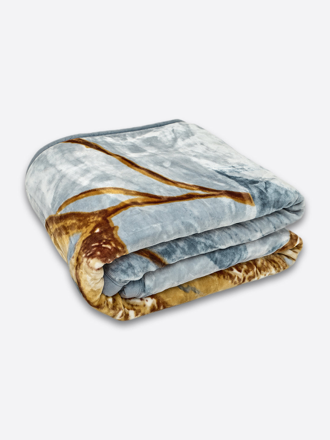 Printed Double Bed 2 Ply 990 GSM Blanket for Winter (Parker), Weight 5.25 kg