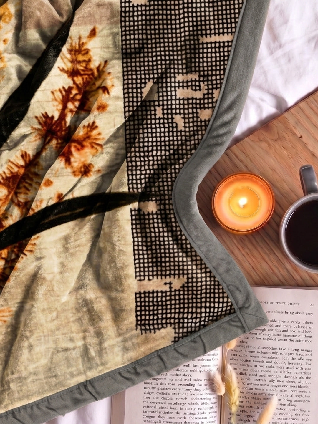 Printed Double Bed 2 Ply 990 GSM Blanket for Winter (Parker), Weight 5.25 kg