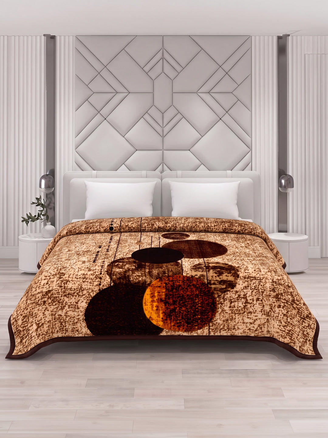 Printed Double Bed 2 Ply 990 GSM Blanket for Winter (Parker), Weight 5.25 kg