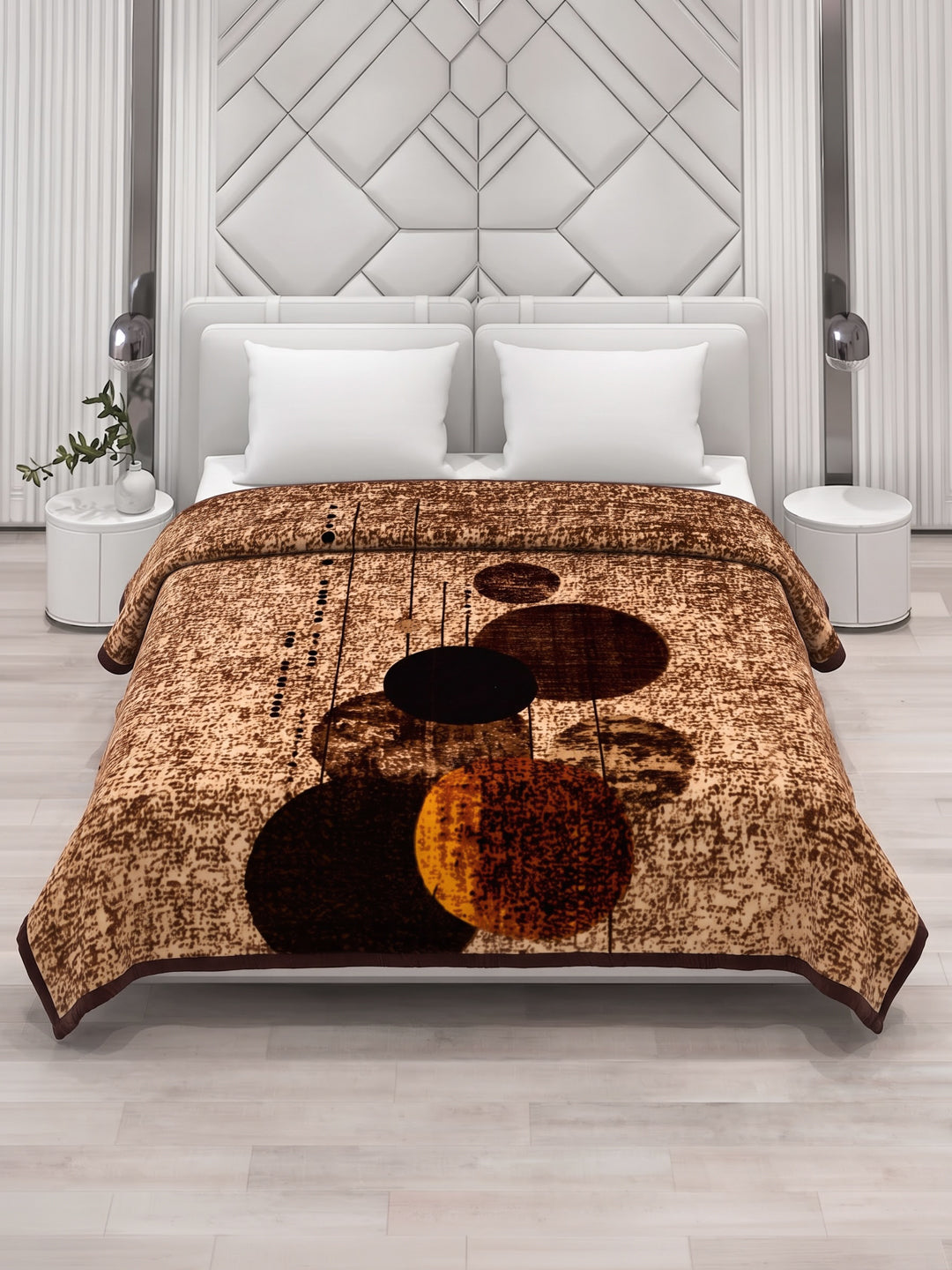 Printed Double Bed 2 Ply 990 GSM Blanket for Winter (Parker), Weight 5.25 kg