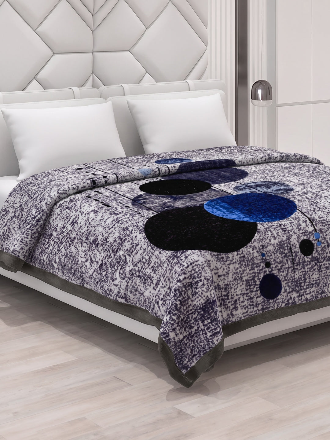 Printed Double Bed 2 Ply 990 GSM Blanket for Winter (Parker), Weight 5.25 kg