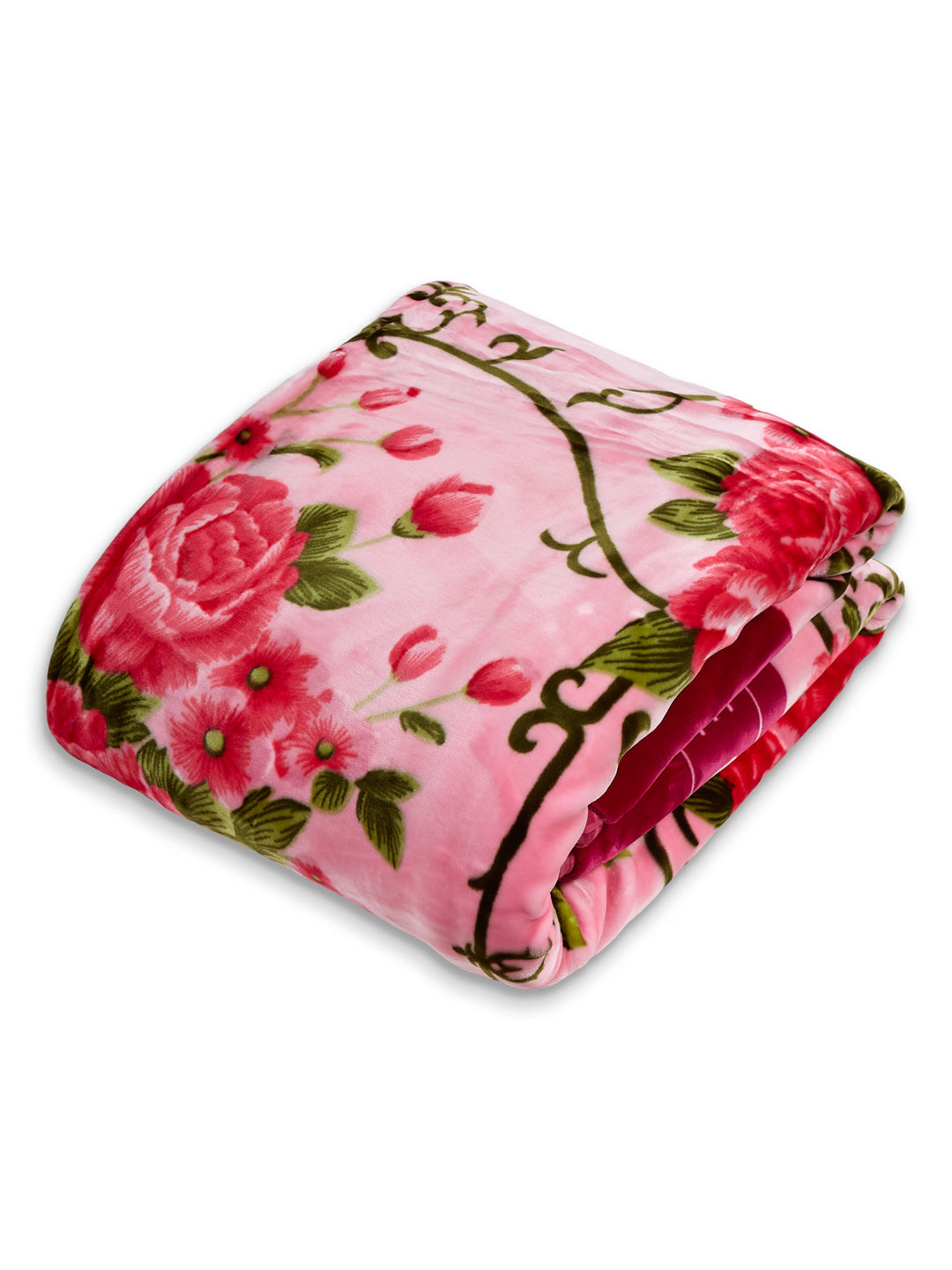Floral Print Double Bed 2 Ply 1400 GSM Blanket for Winter (Rambo 3D), Weight 7.5 kg