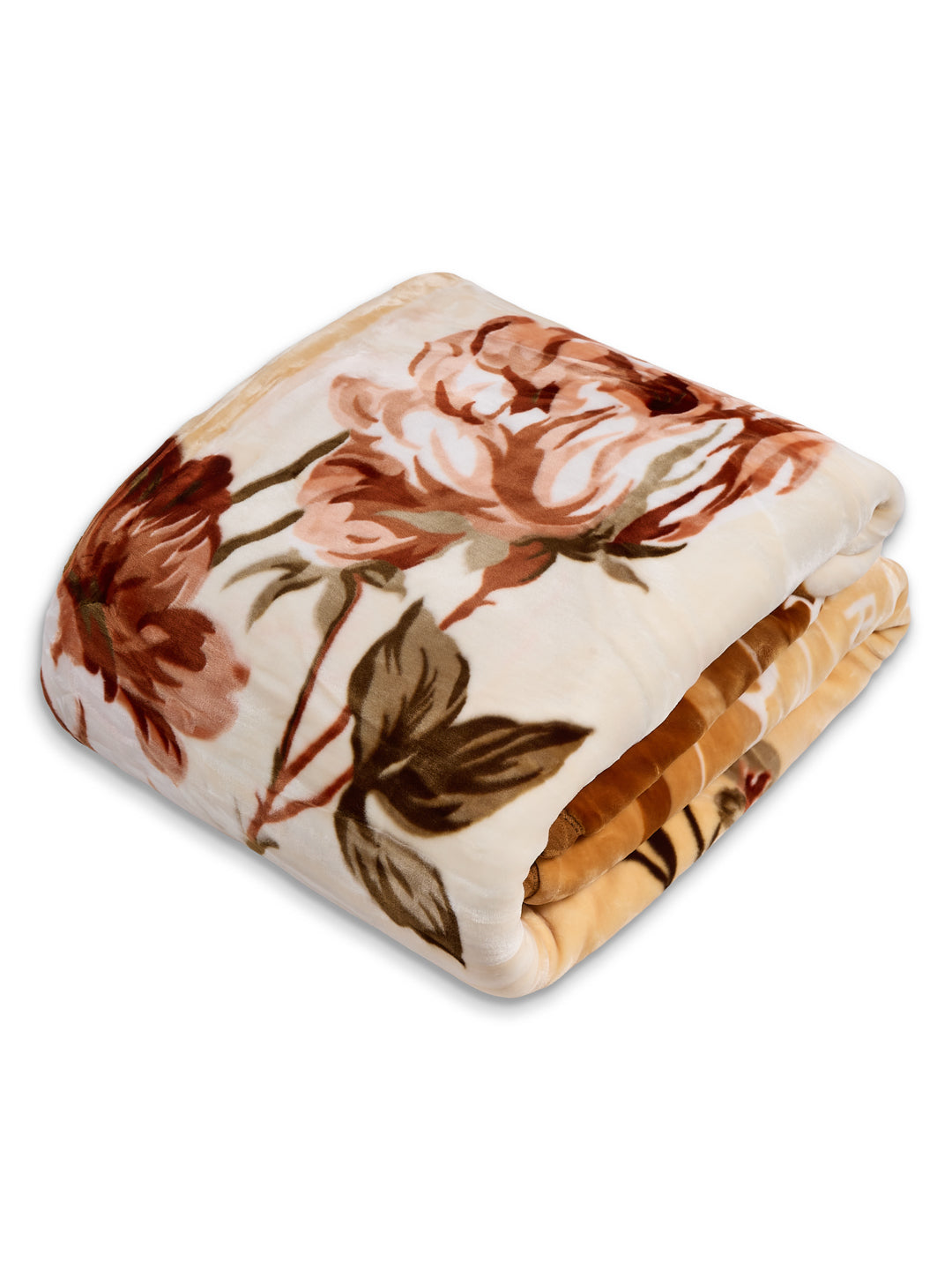 Floral Print Double Bed 2 Ply 1400 GSM Blanket for Winter (Rambo 3D), Weight 7.5 kg