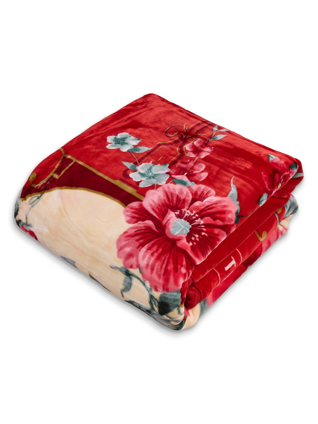 Floral Print Double Bed 2 Ply 1400 GSM Blanket for Winter (Rambo 3D), Weight 7.5 kg