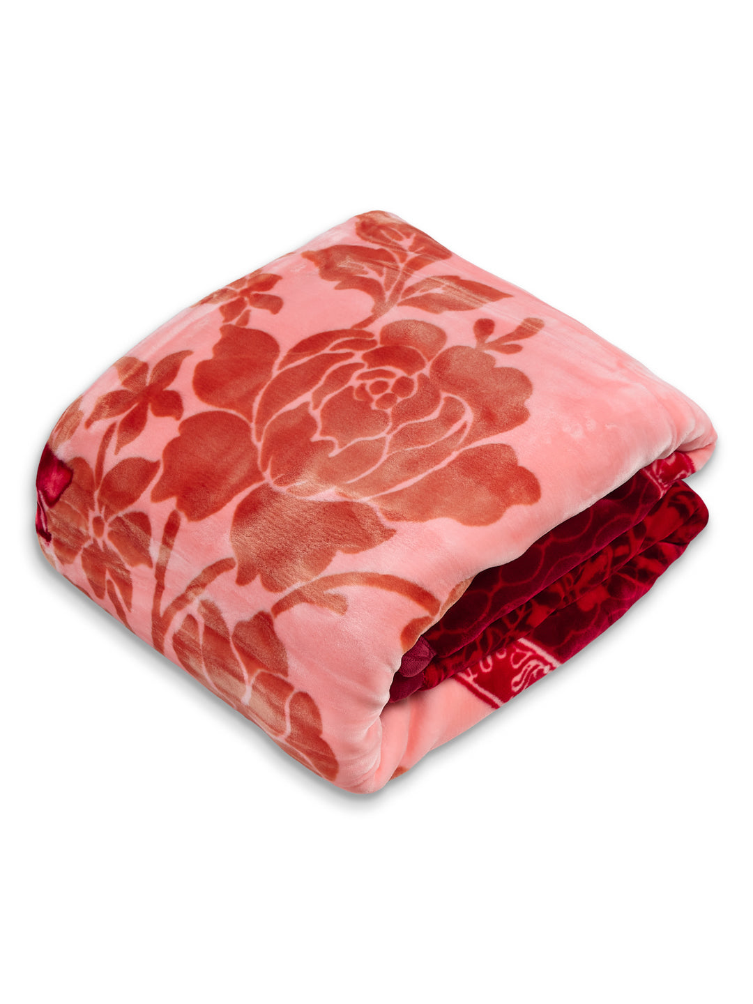 Floral Print Double Bed 2 Ply 1400 GSM Blanket for Winter (Rambo 3D), Weight 7.5 kg