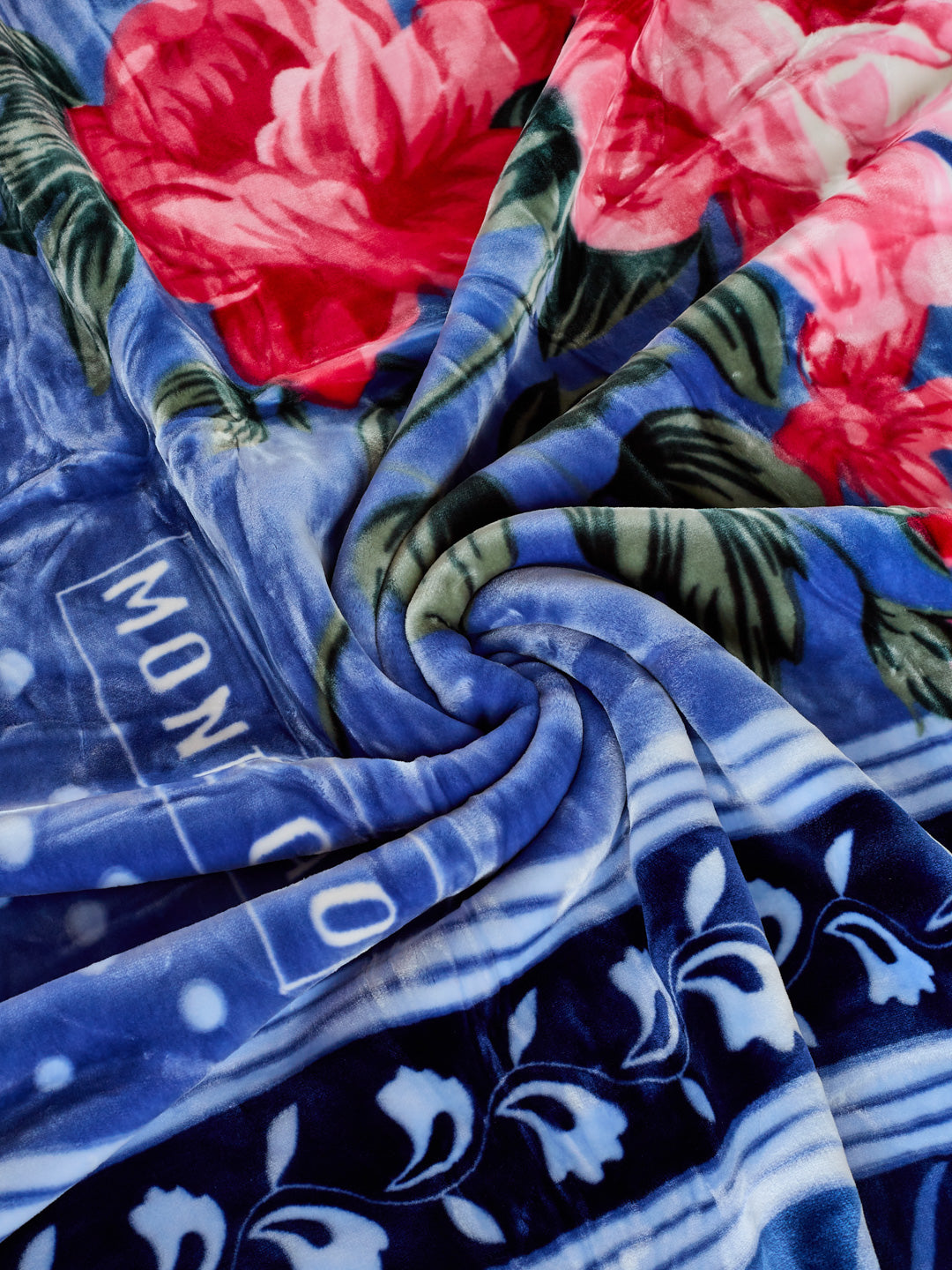 Floral Print Double Bed 2 Ply 1400 GSM Blanket for Winter (Rambo 3D), Weight 7.5 kg