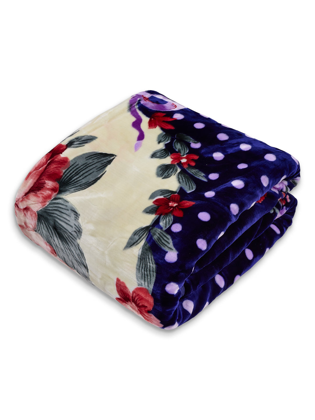 Floral Print Double Bed 2 Ply 1400 GSM Blanket for Winter (Rambo 3D), Weight 7.5 kg