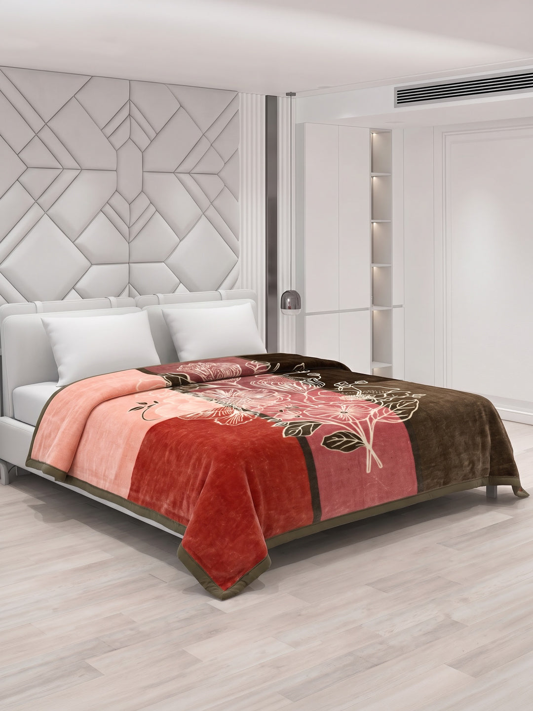 Printed Double Bed 1 Ply 500 GSM Blanket for Winter (Regal), Weight 2.4 kg