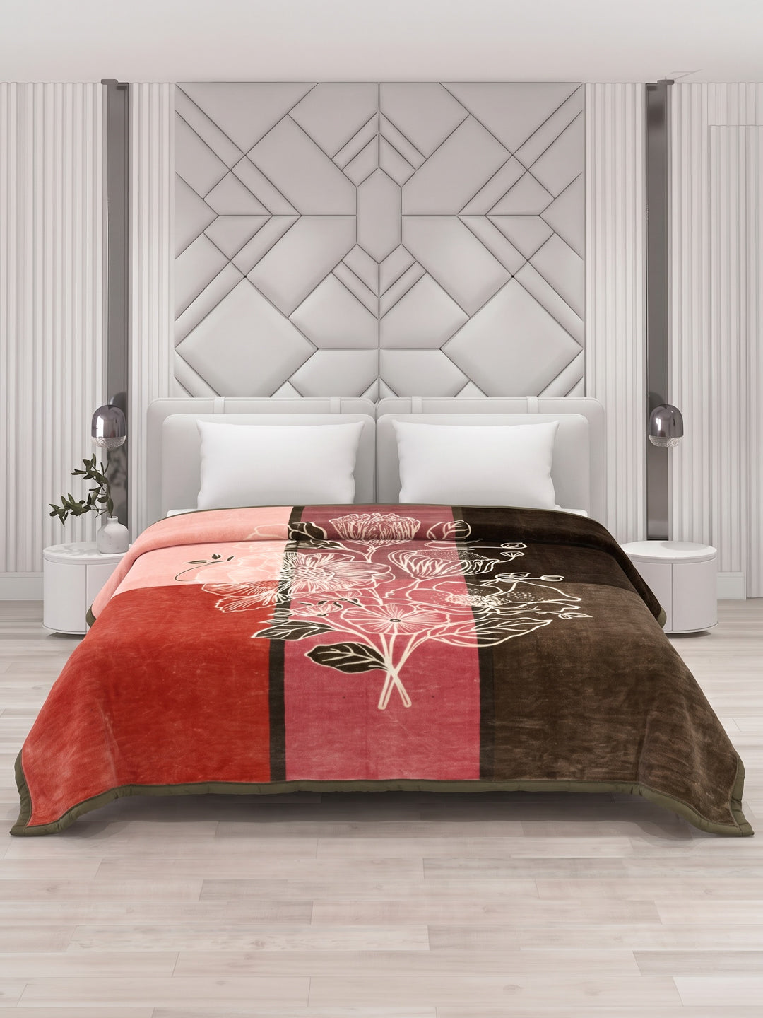 Printed Double Bed 1 Ply 500 GSM Blanket for Winter (Regal), Weight 2.4 kg
