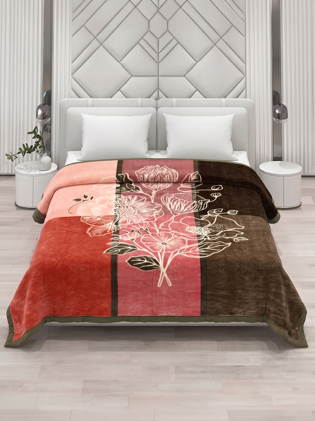 Printed Double Bed 1 Ply 500 GSM Blanket for Winter (Regal), Weight 2.4 kg